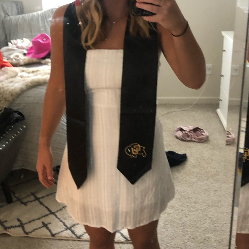 Strapless white dress